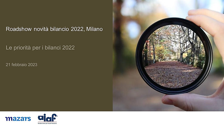 MILANO: Roadshow novità bilancio 2022